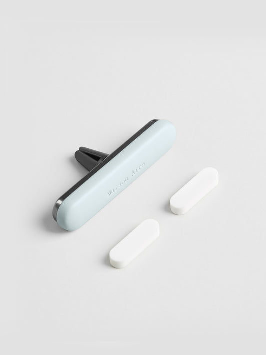 maison aire baby blue leather car air freshener scent refill inspired by fine perfumes