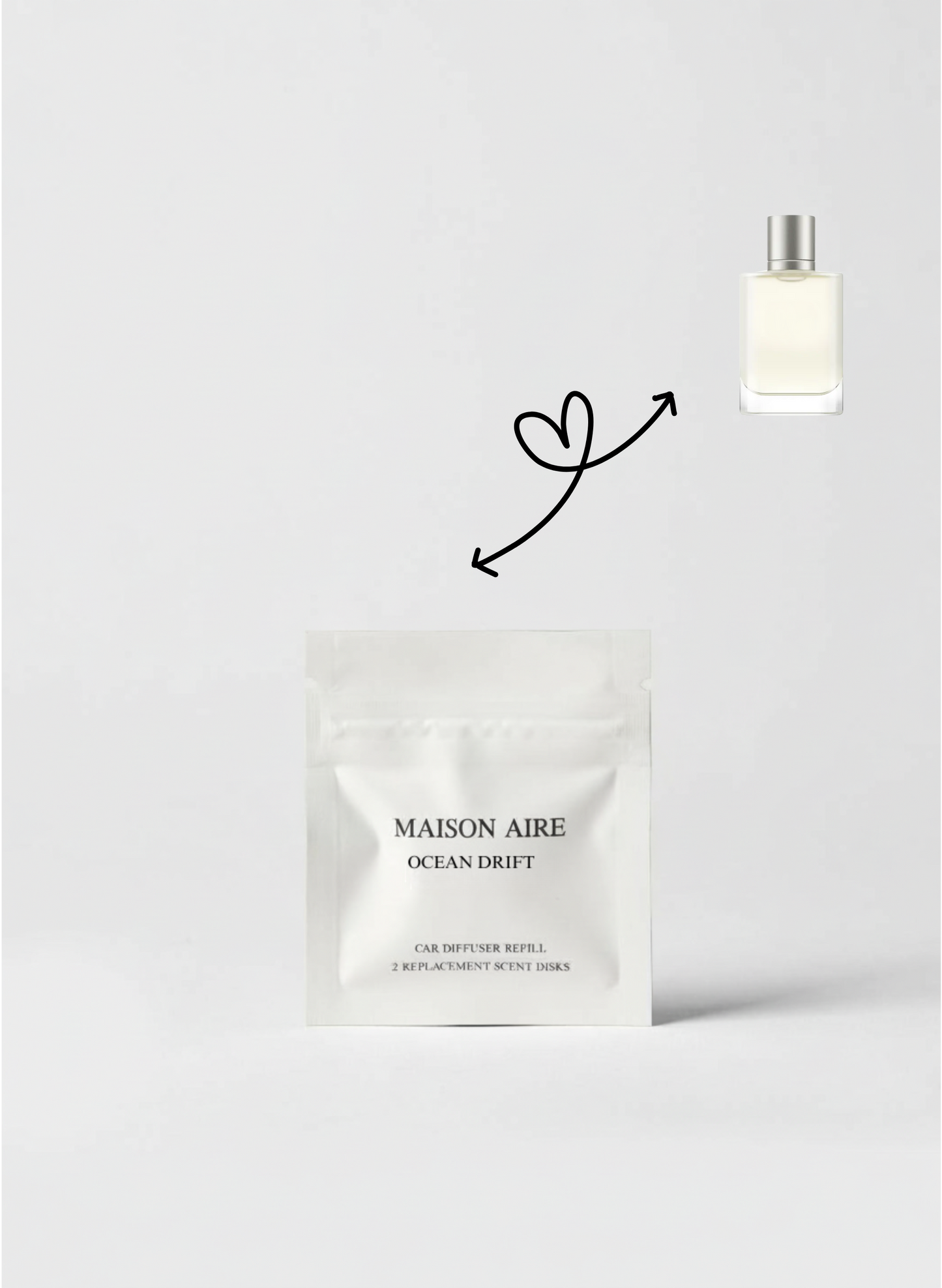 maison aire car air freshener scent refill, scent inspired by Giorgio Armani Acqua Di Gioia
