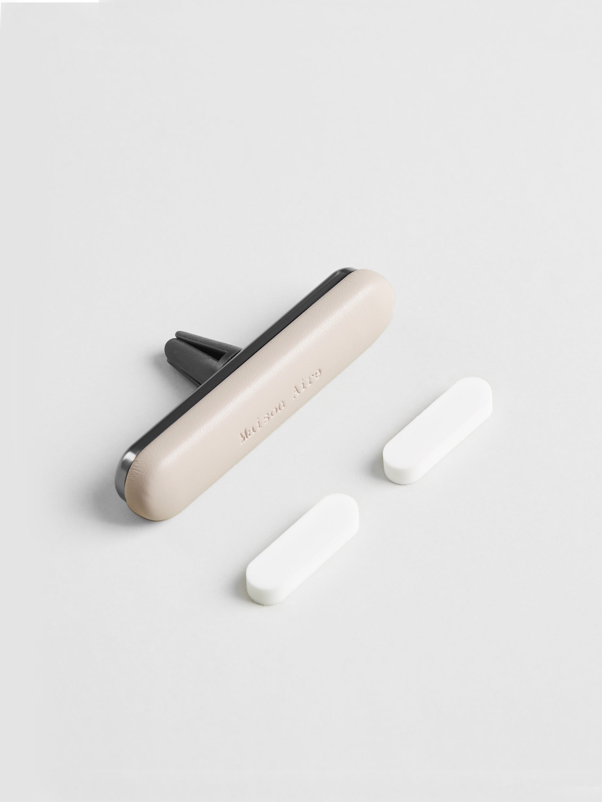 maison aire grey leather car air freshener scent refill inspired by fine perfumes 