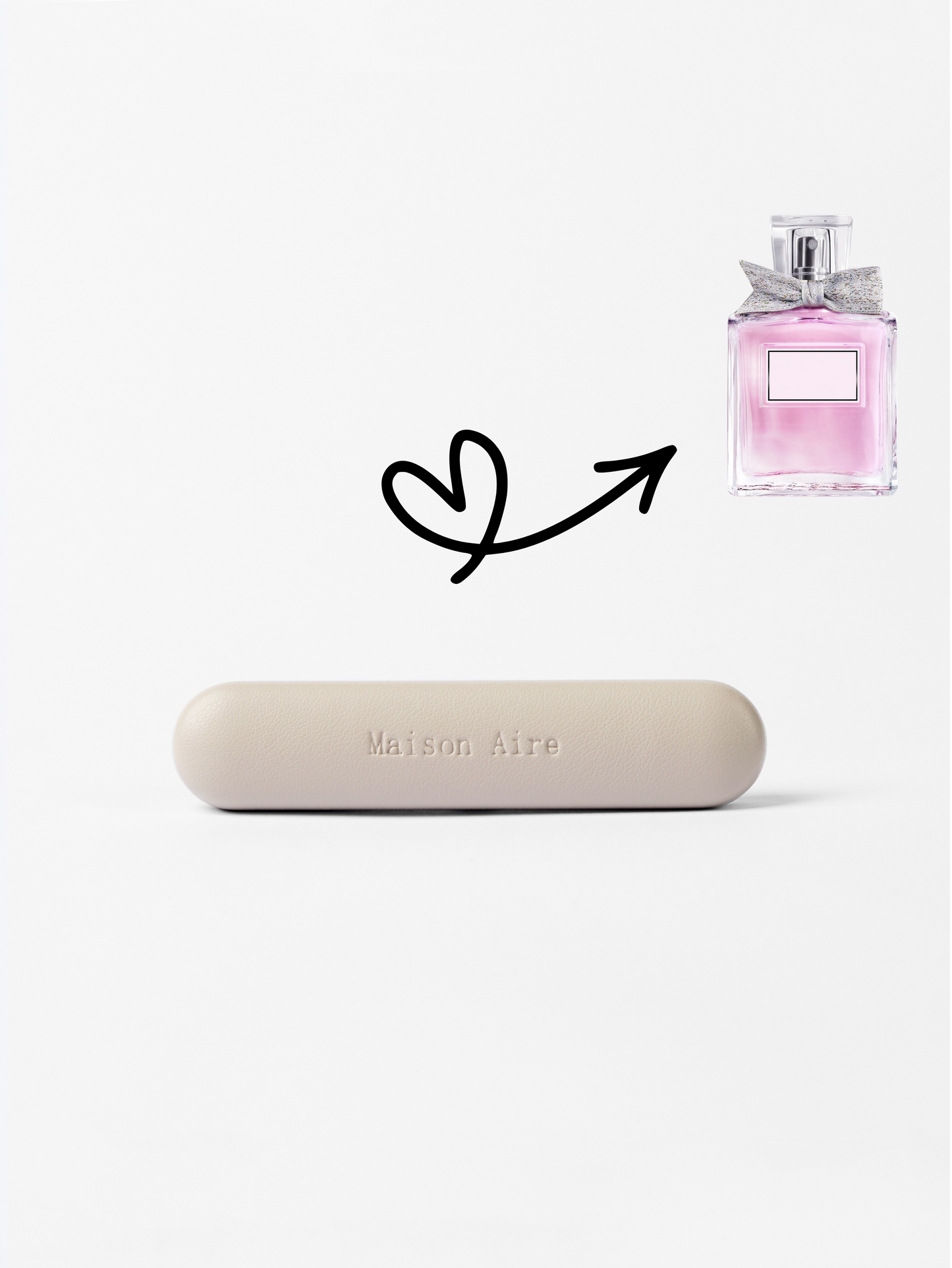 maison aire grey leather car air freshener scent inspired by Miss Dior