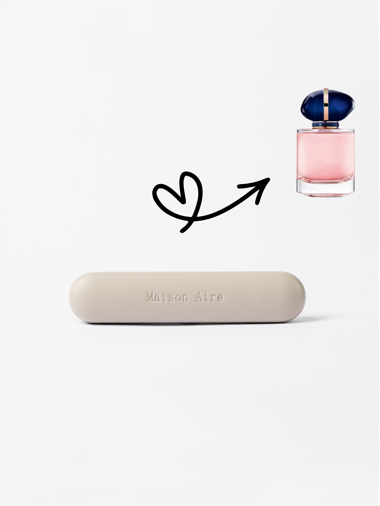 maison aire grey leather car air freshener scent inspired by Amarni My Way