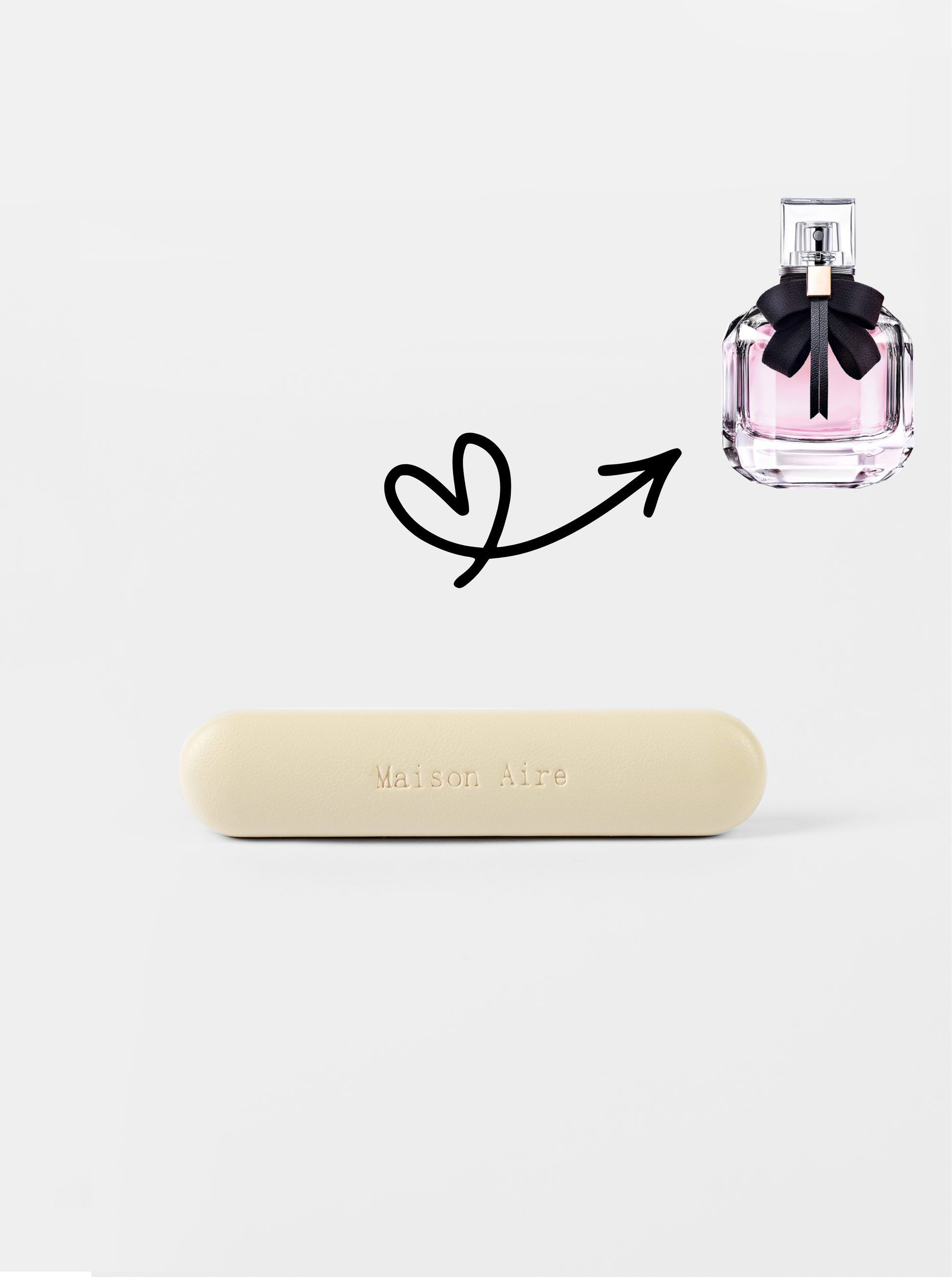 maison aire beige leather car air freshener scent refill, scent inspired by YSL Mon Paris