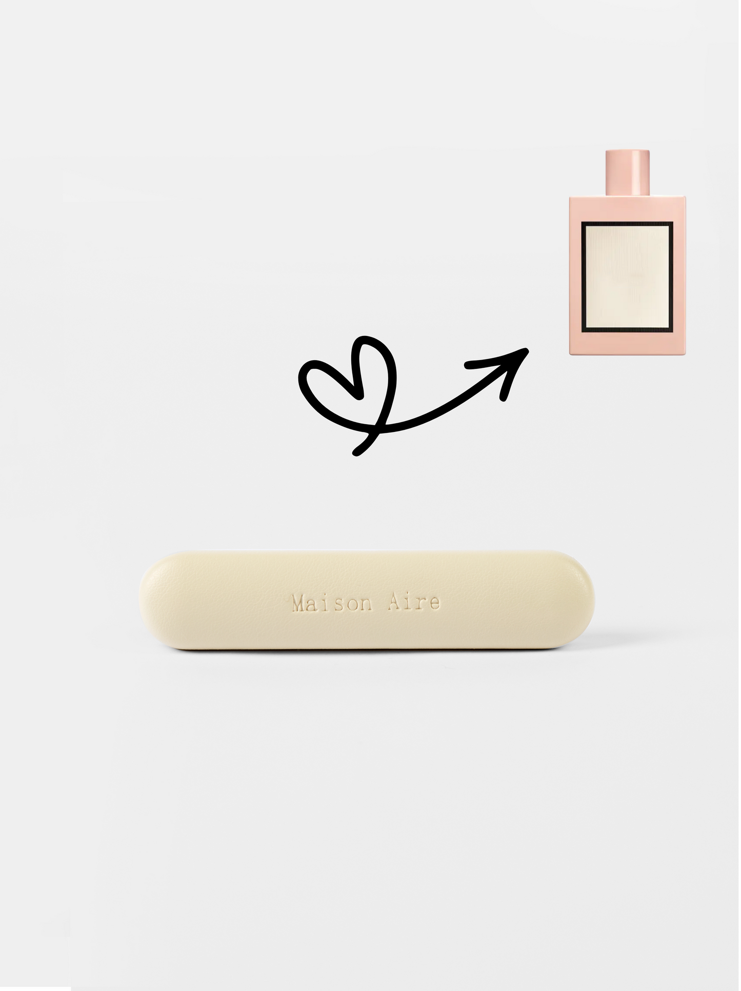 maison aire beige leather car air freshener scent refill, scent inspired by Gucci Bloom 