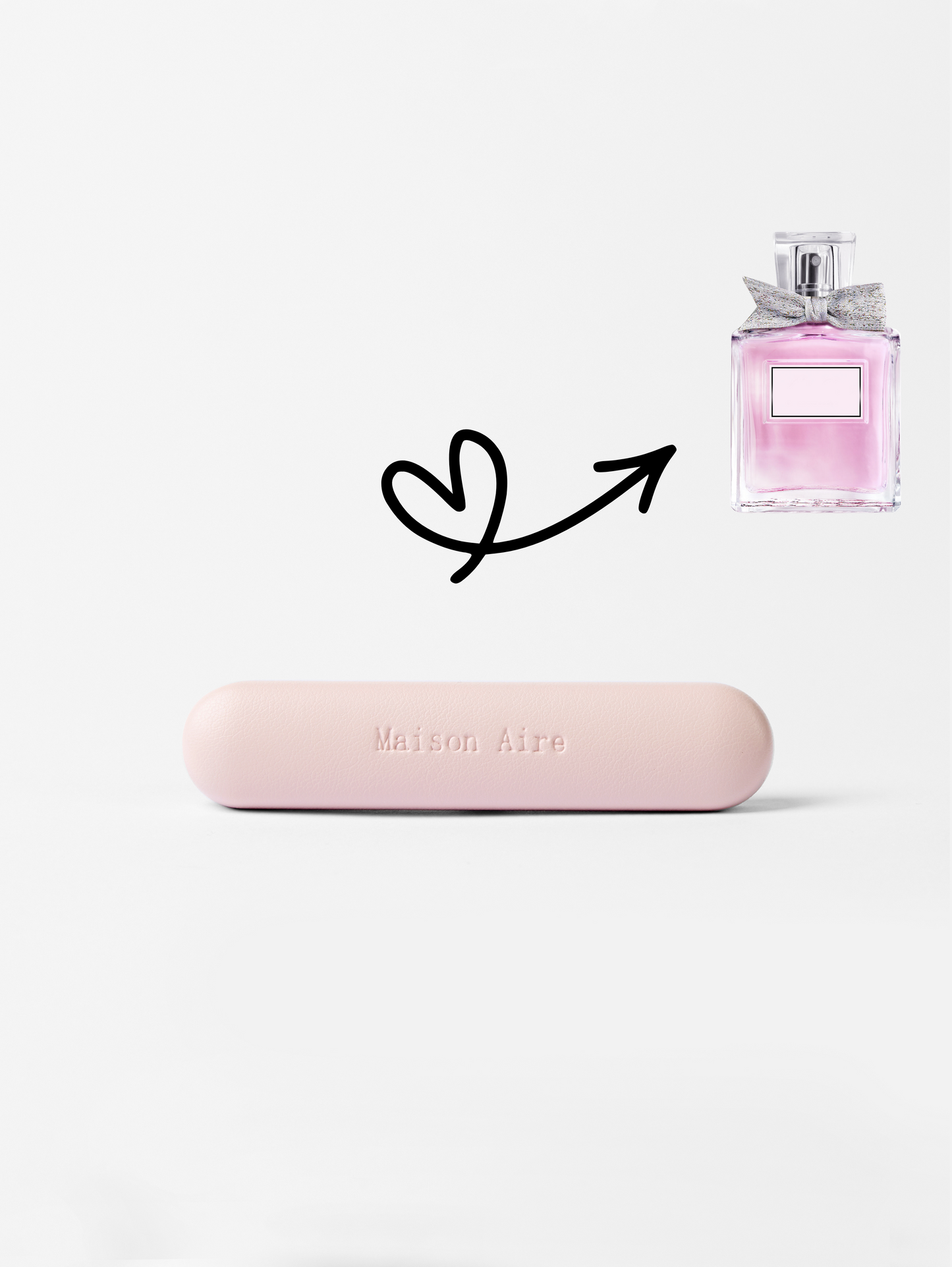 maison aire pink leather car air freshener scent inspired by Miss Dior