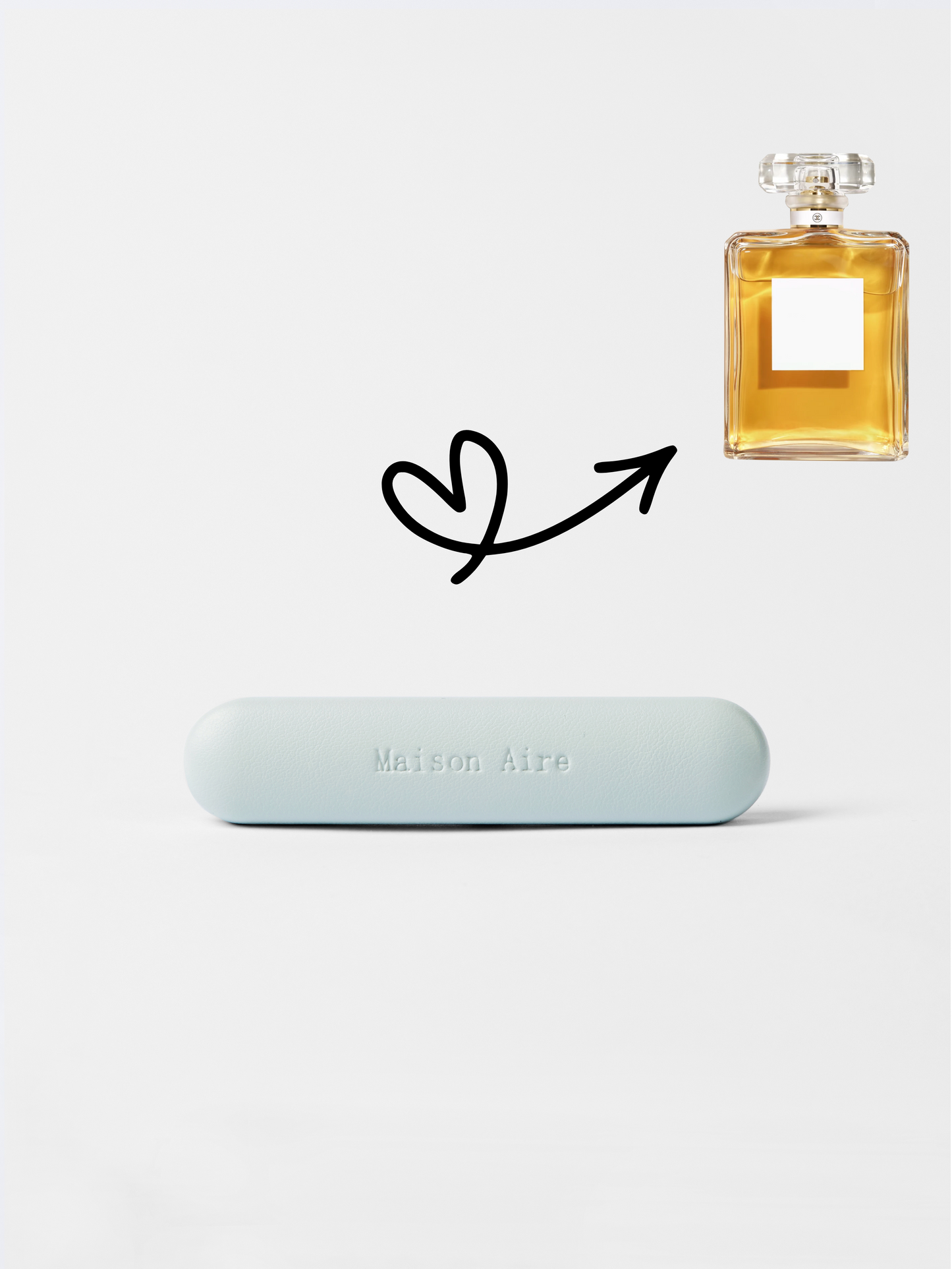 maison aire baby blue leather car air freshener scent refill, scent inspired by Chanel No.5 