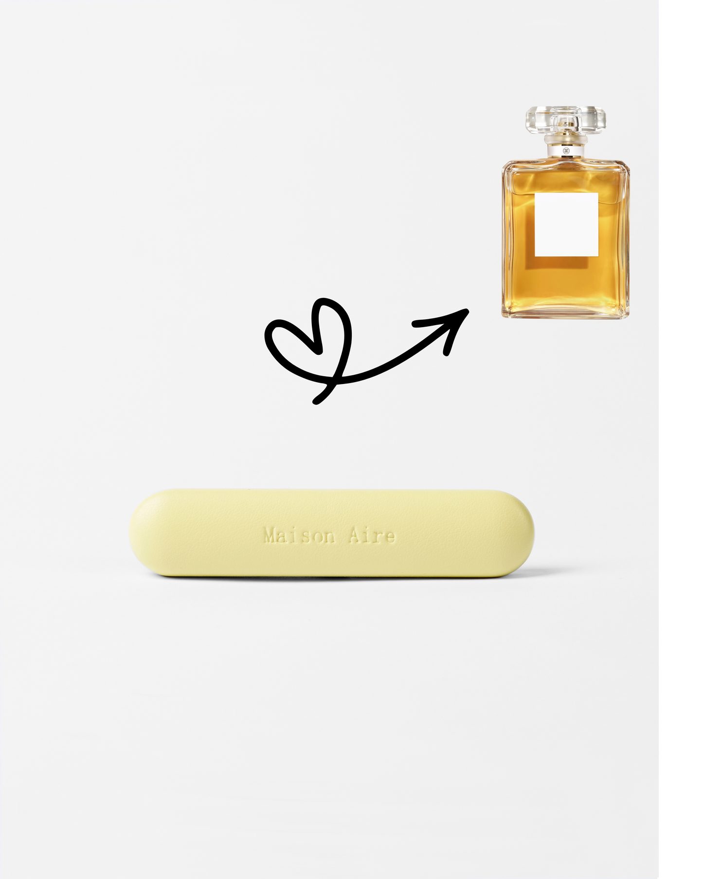 maison aire leather butter yellow car air freshener scent refill, scent inspired by Chanel No.5