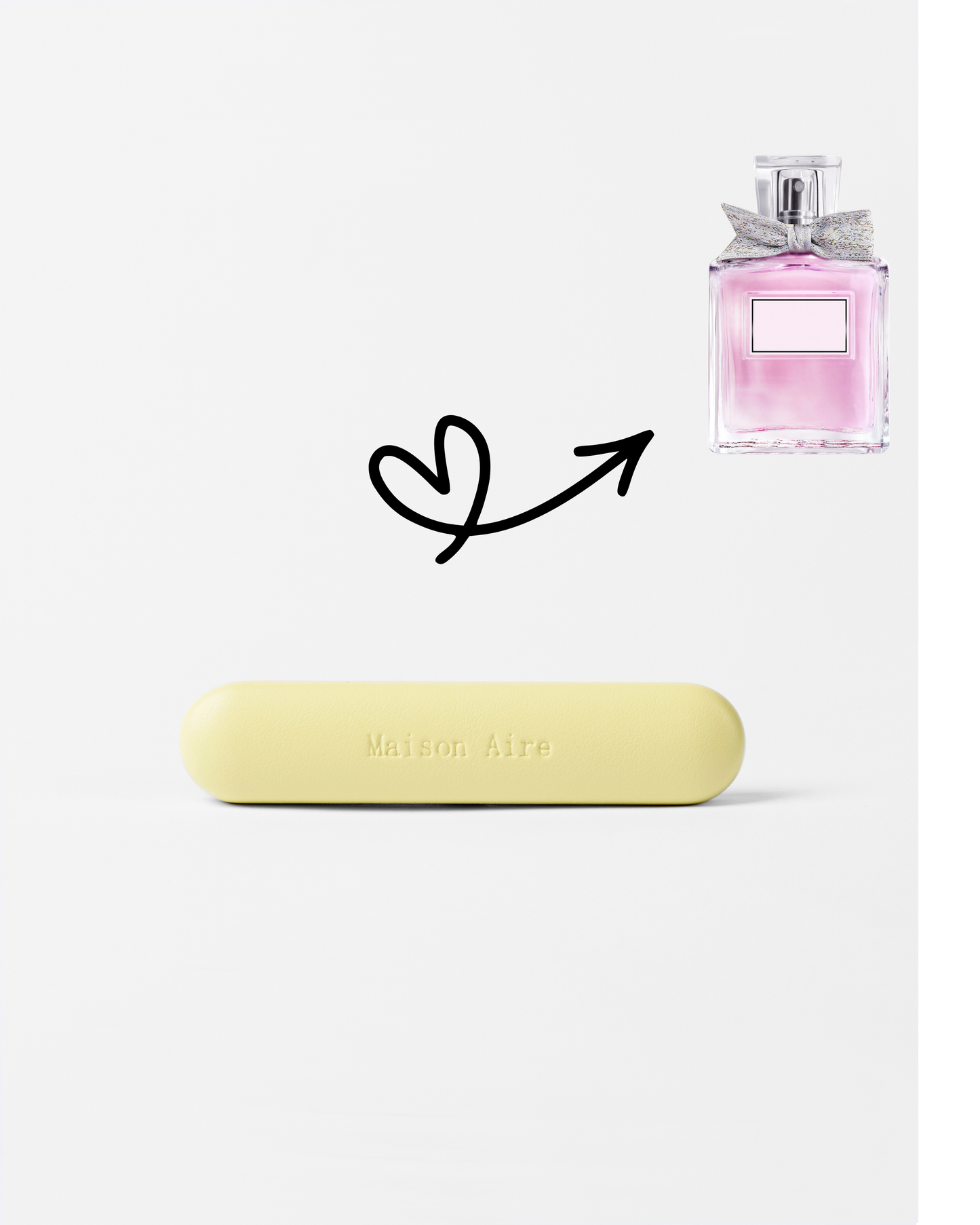 maison aire leather butter yellow car air freshener scent refill, scent inspired by Miss Dior