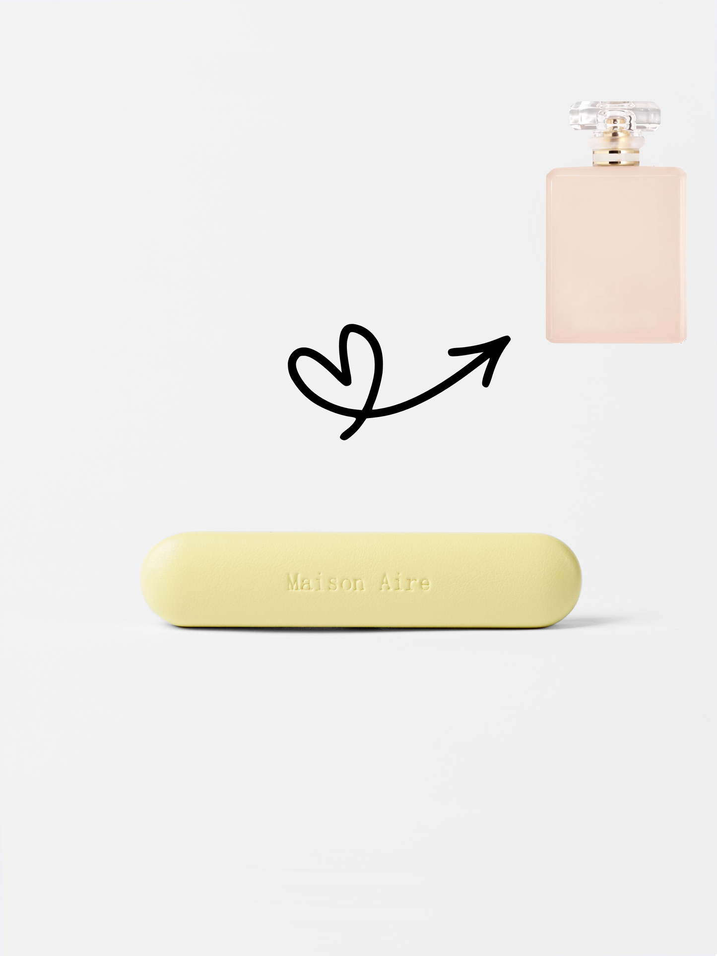 maison aire leather butter yellow car air freshener scent refill, scent inspired by Chanel Coco Mademoiselle