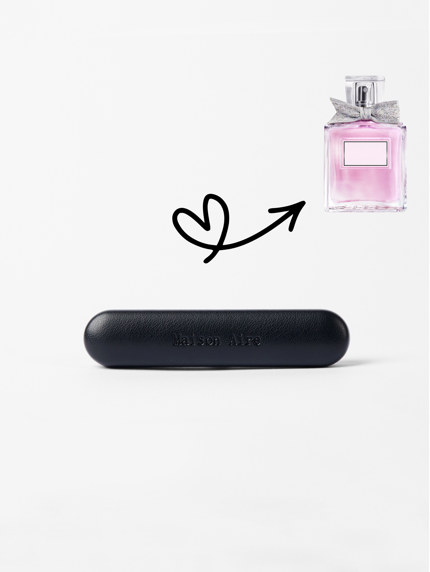 maison aire black leather car air freshener scent refill, scent inspired by Miss Dior