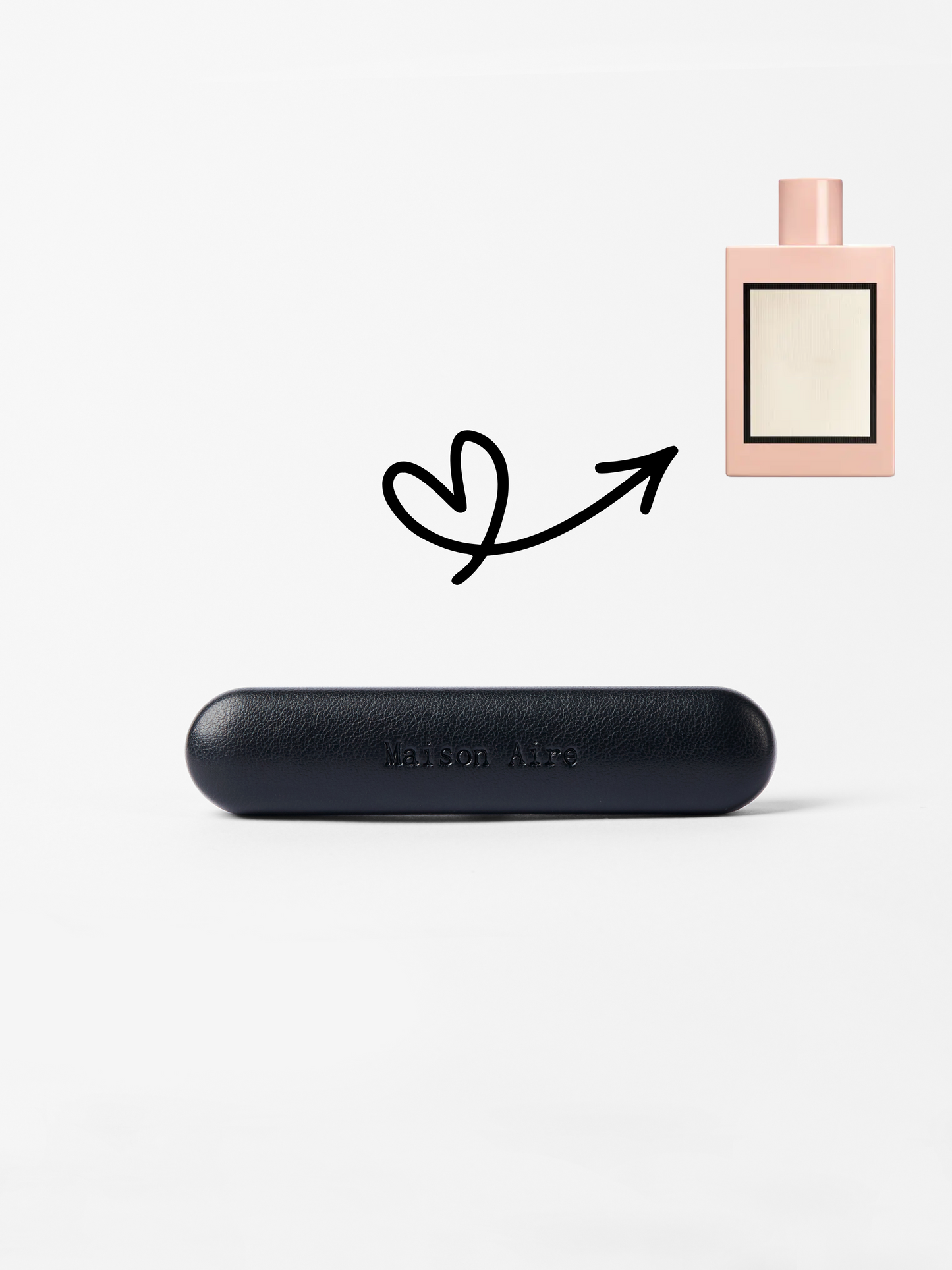 maison aire black leather car air freshener scent refill, scent inspired by Gucci Bloom