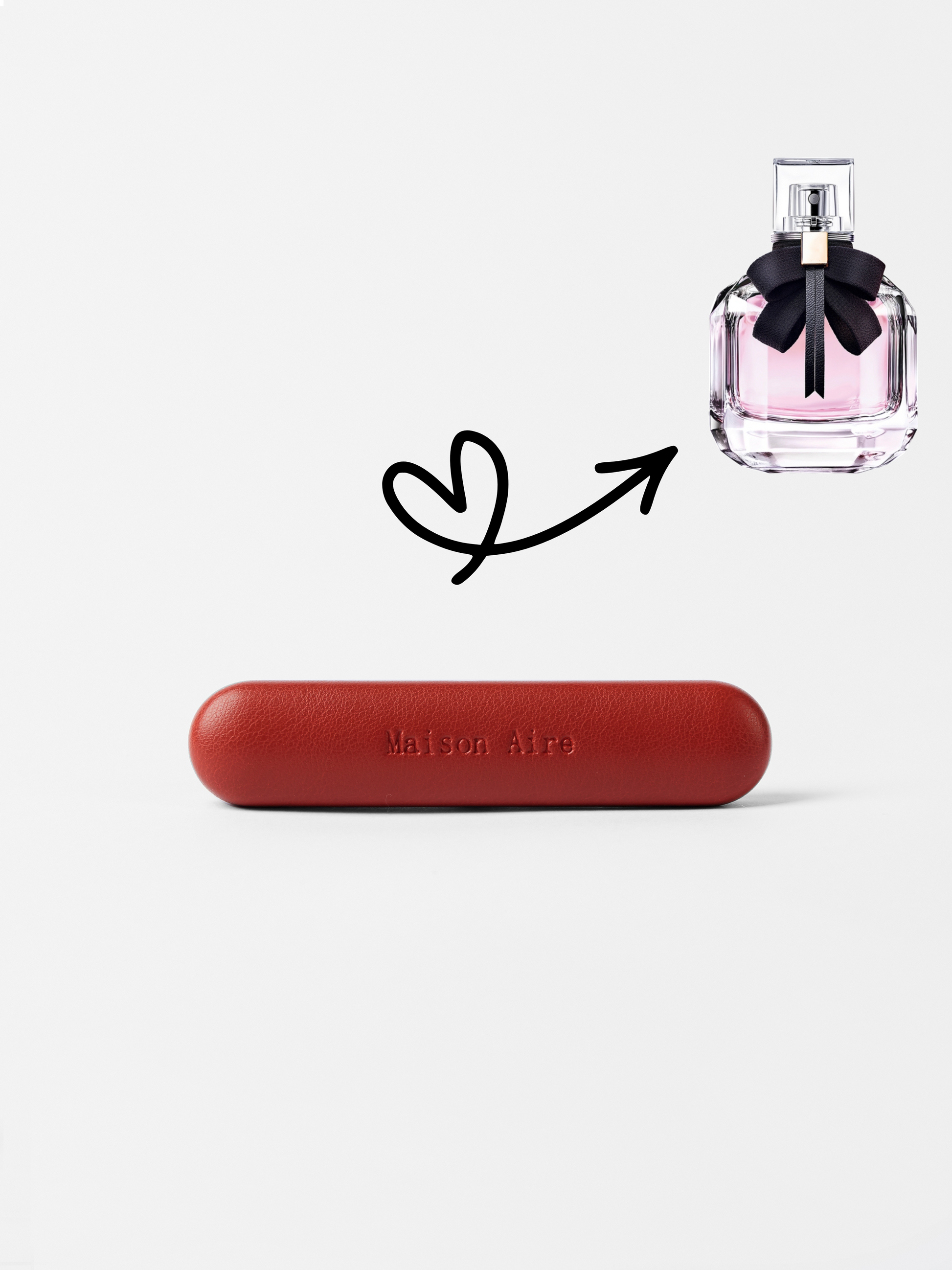 maison aire ruby red leather car air freshener scent refill, scent inspired by YSL Mon Paris