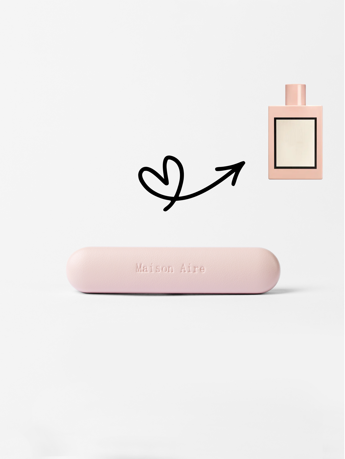 maison aire pink leather car air freshener scent inspired by Gucci Bloom 